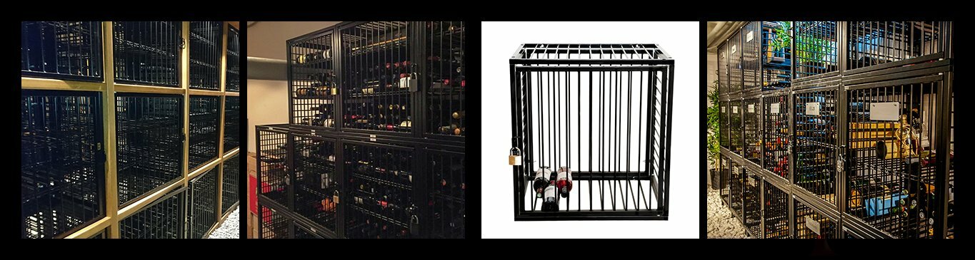 Wine box, a lockable strong cage for wine bottles